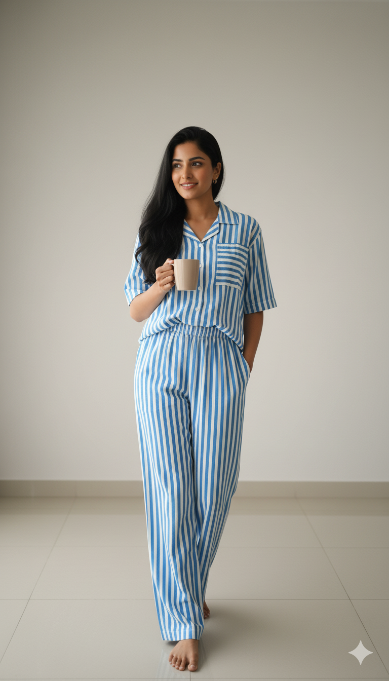 Deep Sea Lines | Shirt & Full Pant Set