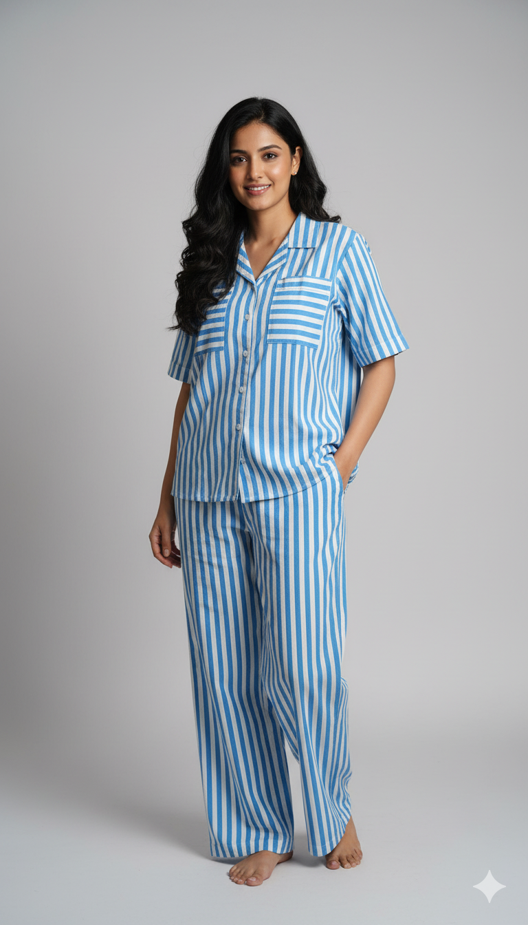 Deep Sea Lines | Shirt & Full Pant Set