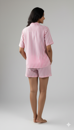 Rosewood Stripes | Braless Short Set & Shirt