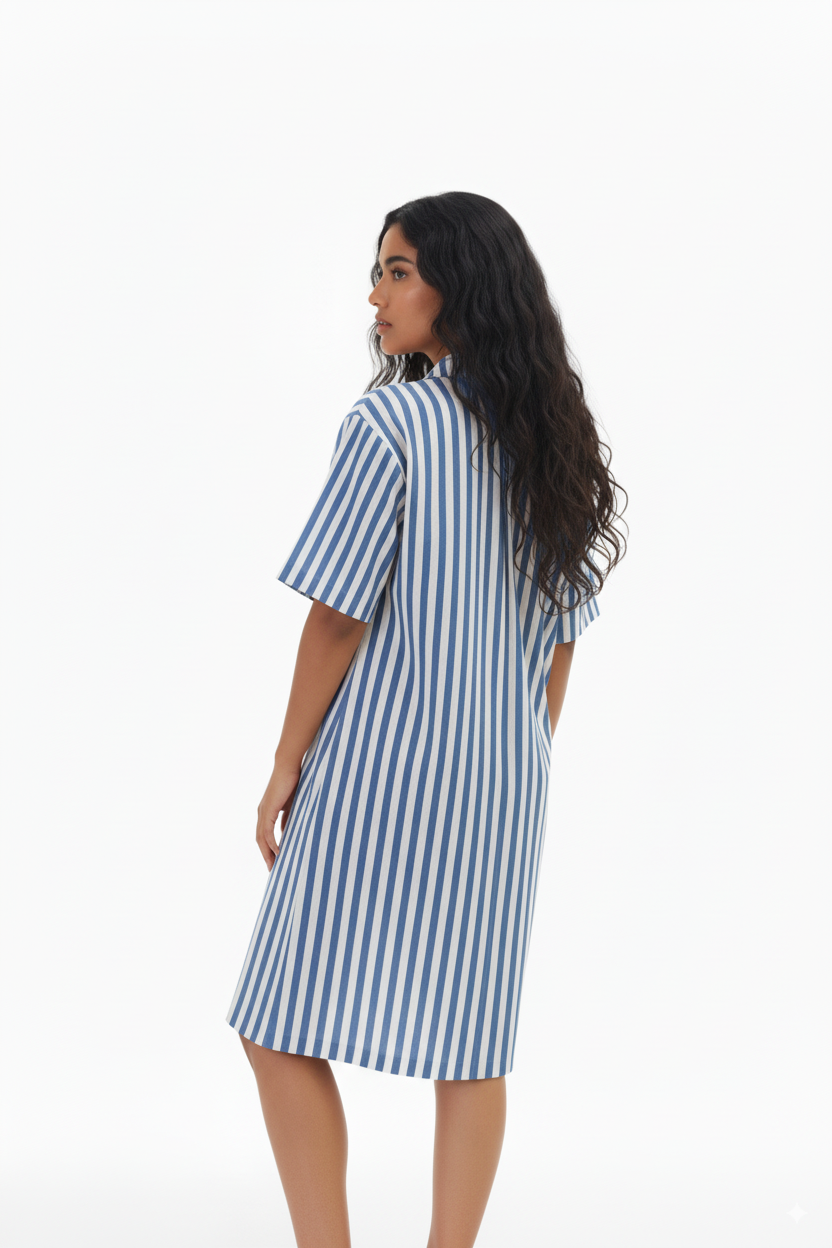 Deep Sea Lines | Shirt Dress
